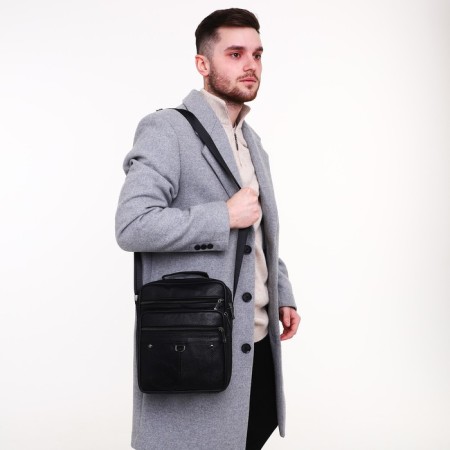 Male bag, black color-6
