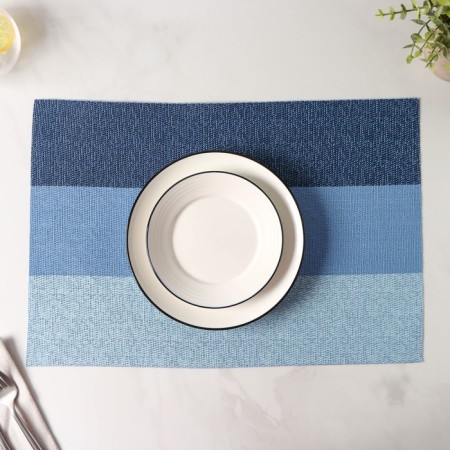Serving napkin on the table "Three stripes", 45 × 30 cm, blue color-4