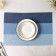 Serving napkin on the table "Three stripes", 45 × 30 cm, blue color