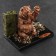 Souvenir "Friendly Bear", 7x10x9 cm, coil, gypsum