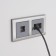 Frame for 2 posts WL02-FRAME-02, Nickel color