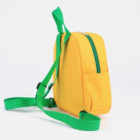 Baby backpack, lightning department, 2 side pockets, yellow/orange/green color-3