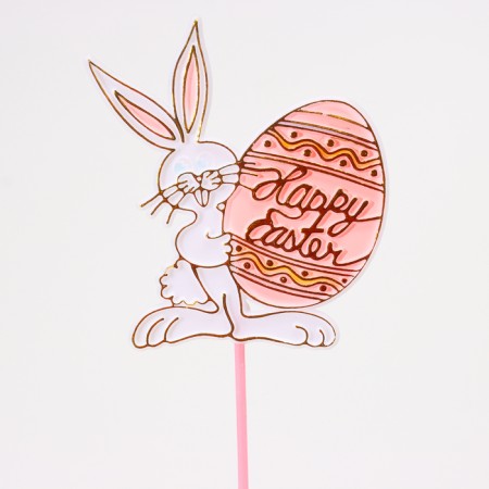 Skewers "Easter rabbit", pink color-1