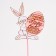 Skewers "Easter rabbit", pink color