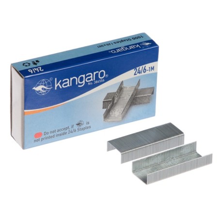 Staps for the Kangaro stapler No. 24/6-1, steel, eco, 1000 pieces-2