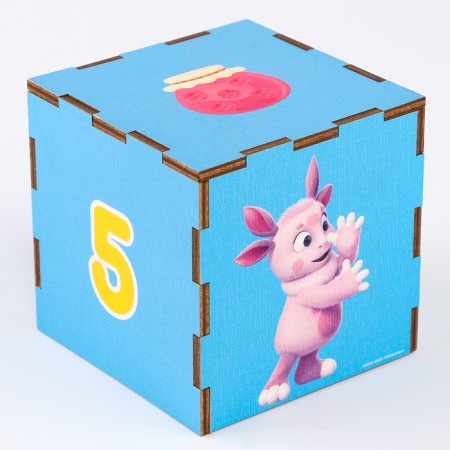 Cube-pyramid Luntik 5 cubes in the set, studying the colors and score-7