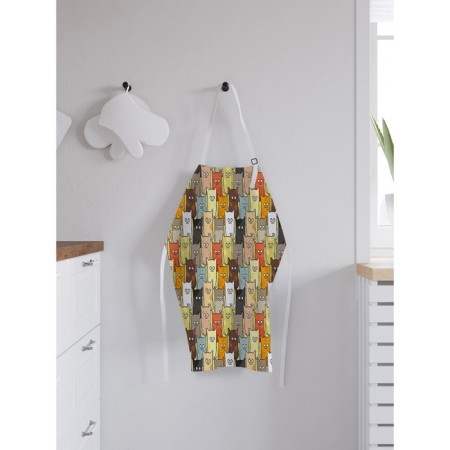 Apron kitchen with a photo print "kittens", adjustable, size OS-1