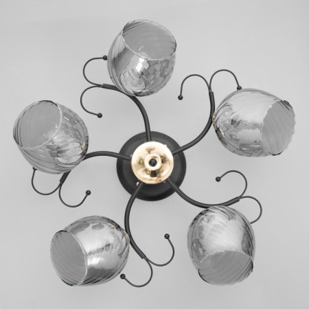 ASTA chandelier 5he27 40W black and gold 50x50x27 cm Bayerlux-6