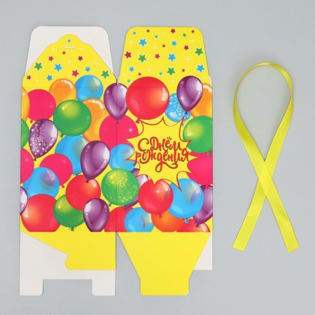 Gift folding box, packaging, "Happy Birthday", 12 x 18 x 12 cm-6