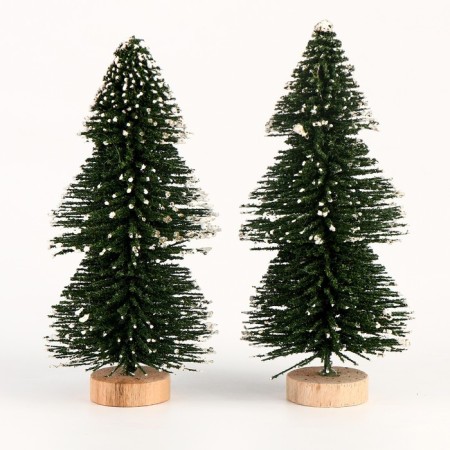 Miniature Puppet "Christmas tree with snow", set 2 pcs., Size 1 pc. - 14 × 6 × 6 cm-3