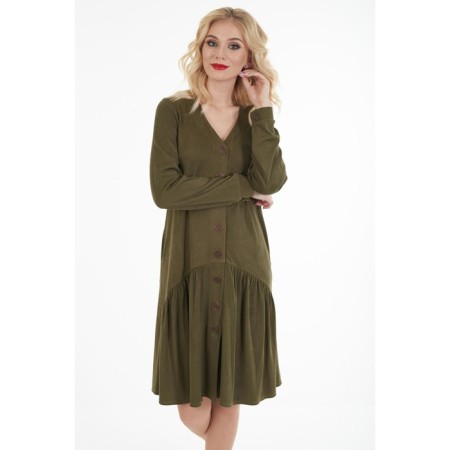 Women's dress, size 42, khaki color-9