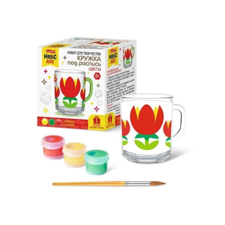 Set for creativity "Flowers", mug for painting-5