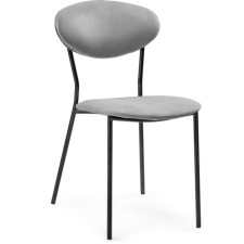 STULL OF THE METALAL CARSE Metal/velor, black/light gray 46x60x82 cm