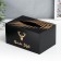 MDF box for napkins "Golden Deer" black 10x13x20 cm