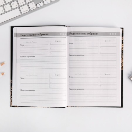 Diary of the Teacher "Golden Teacher", A5 format, solid cover cardboard 7BC, 160 sheets-7