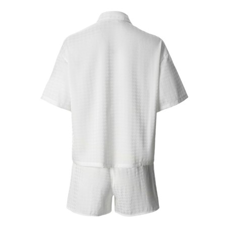 Female pajamas (shirt and shorts) KAFTAN SILK, R.48-50, White-9