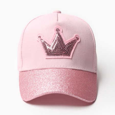 Cap for girls minku "crown" color pink, river 52-1