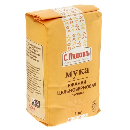 Flour "S. Puds ", rye whole grain, 1 kg