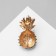 Brooch "Pineapple", the color yellow-green in gold