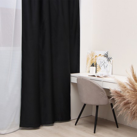 Curtain curtain Ethel 250*265 cm, central black, blackout, pl. 240 g/m2