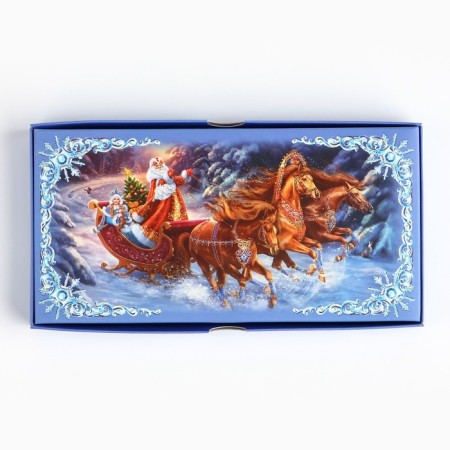 Box for chocolate "Snow Fairy Tale", with a window, 16.4 x 8.4 x 1.7 cm, New Year-4
