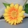 Artificial flowers "Gerbera silk Galant" 45x9 cm, yellow