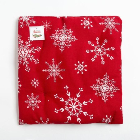 Siddle on the chair "White Snowflakes" 42x42x5 cm, 100% cotton, 164 g/m2-4