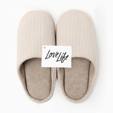 Women's slippers, eco size 38-39, color beige strip-12