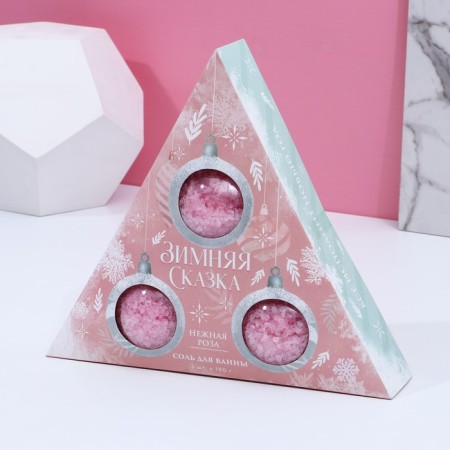 Gift set of cosmetics "Winter Fairy Tale", bath salt 3 x 190 g, pure happiness-1
