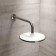 Shower watering can Iddis Optima Home OPH22CRI64, upper, round, d = 228 mm, ABS plastic, chrome