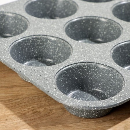 The form for baking "Elin marble. Cupcake ”, 35 × 26.5 × 3 cm, 12 cells, anti -stick coating, color gray color-2