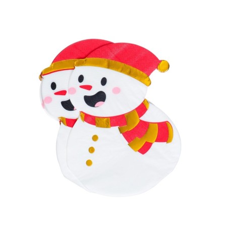 Napkins Paper Figure "Snowman", 2 layers, 20 sheets-4