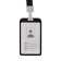 Badege-carman vertical (external 98 x 58mm), internal 85 x 54mm, metal, black, tape 40 cm