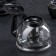 Glass teapot “Illusion”, 1.6 liters, with metal sieve, black color