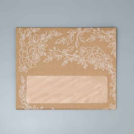 Gift Folding Box with PVC, packaging, "Flowers", 16 x 35 x 12 cm-5