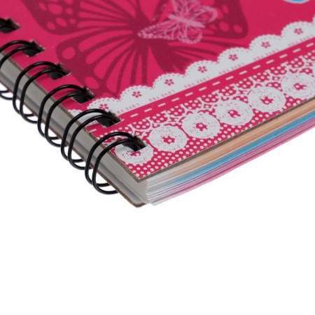 Notebook in a gift box, on a lock, A6, 50 sheets, line "Flowers", mix-3
