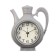 Wall -wall clocks for the kitchen "tea party", silent, kettle 26.5 x 24 cm, gray, aa