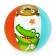 Inflatable children's ball "on the wave", d = 51 cm