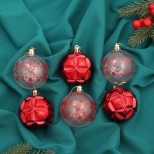 Set of balls plastic D-6 cm, 6 pcs 