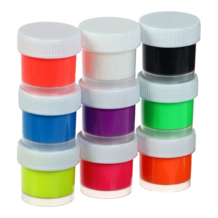 Paint on fabric, set of 9 colors x 15 ml, beam, fluorescent, water -based acrylic-3