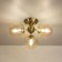 Ceiling chandelier CITILUX “Tommy” CL102133, 46x46x23.5 cm, 3x40W, E14, brown color