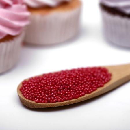 Sprinking confectionery with a soft center "Beads" color "red" 50 g-1