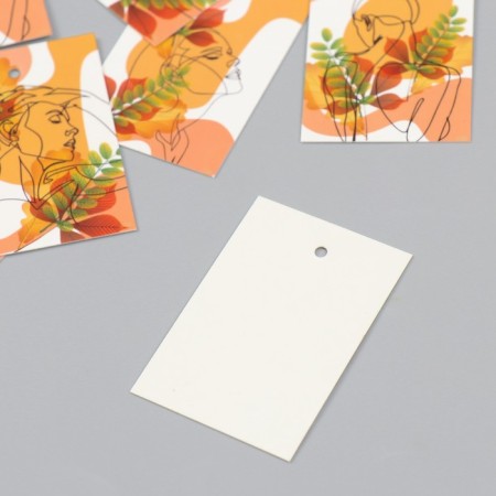 Cardboard "Autumn Girl" set 10 pcs (5 types) 4x6 cm-3
