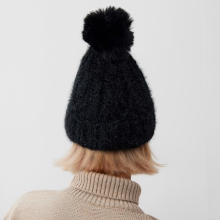 Women's hat minku, black color, rr 56-58-2