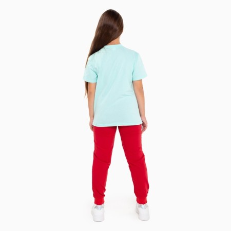 Pants for the girl, dark red color, height 146-4