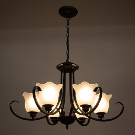 Chandelier 2716/6 E27 40W Black 80x80x55-85 cm Bayerlux-2