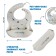 Bibslate for feeding "dinosaurics" silicone with pockets, color gray color