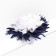 Outlet. Bant for hair on an elastic band, white with blue, 11 cm, kitty Marie