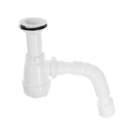 Aquant siphon for washing, 1 1/2 "x 40/50 mm, with an elongated neck, with a plastic grille