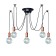 Futuro chandelier, 5x60W E27, black color